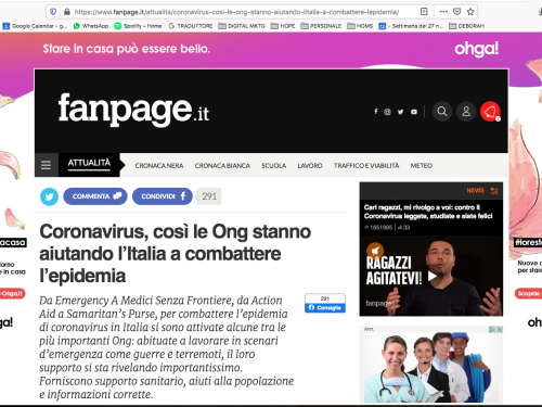L'organizzazione No Profit Hope Onlus dona 24 ventilatori polmonari